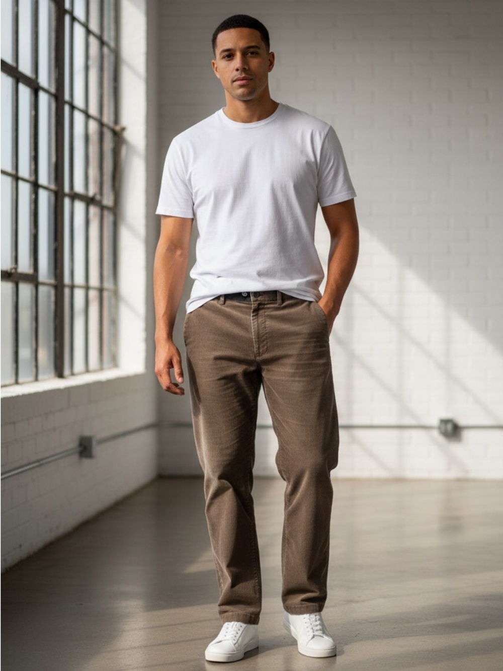 Architect Vintage Corduroy Pants Mens 42x29 Brown Relaxed Fit Grandpa Core Retro